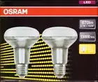 2pk Osram LED Outdoor Spot Light 9.1W (100W) R80 670 Lumen Warm white E27 Bulb