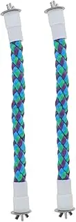 INOOMP 2pcs Parrot Climbing Rope Swing Durable Aviary Perches for Parrots Macaws and Birds Encourages Exercise and Interactive Play