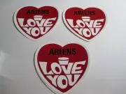 Vintage 3 Ariens I Love You Stickers Snowmobile Sled Snow Machine 3 x 3 Inches