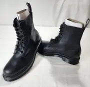 Dr. Martens 1460 PASCAL MONO 8 Eye Leather Boots 24479001 BLACK Women's SIZE 11