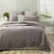 Renee Taylor Attwood Charcoal Vintage Stone Washed Coverlet Set