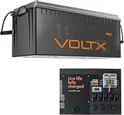 1* VoltX 12V 300Ah Lithium Iron Phosphate Battery LiFePO4 300A Battery Management System 1* VoltX 12V Control Box 4 USB Ports With LED Lights
