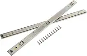 Yardenfun Industrial Tool Cabinet Slides 2pcs Keyboard Slide Rails Wide Drawer Runners Galvanized Furniture Rails