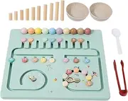 Color and Number Maze - Educational Counting Matching Wooden Board | Beads Counting Game Toddler Activities for School, Living Room