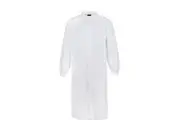 WorkCraft Long Sleeve Dust Coat w Cuff Full Length w Mandarin Collar - White
