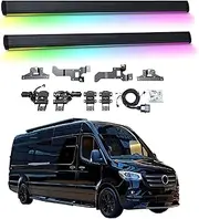 BJOHQ Electric Running Boards Compatible for Mercedes-Benz Sprinter 2018-2025 with Light, SUV, Off-Road & Pickup Trucks - Retractable Truck Steps & Nerf Bars