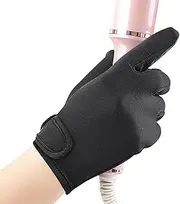 Hair Styling Gloves, 5 Fingers Heat Gloves Professional Hand Gloves, Household Supplies Thick Non-Slip Glove Mitt for Wand Flat Iron
