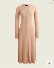 J.Crew Ribbed Button Front Midi Dress, NWT Sz M
