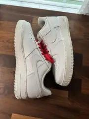 Nike Air Force 1 Low By You Sail/Gym Red-Black Men's Size 8.5 DV3892-900 No Lid