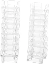 PRETYZOOM 20pcs Acrylic Display Stand Clear Mineral Holder for Collectibles Sleek Design Versatile Use for Crystals Jewelry and Rocks Desktop