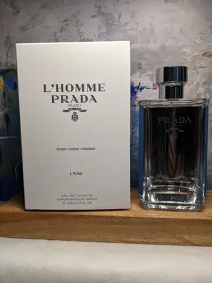 香親香愛～～Prada 蔚藍紳士 男性淡香水 100ml TESTER, L'HOMME L'eau