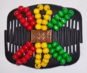 EZ Magic Hair Clips 4x3.5", African Butterfly Style, Double Comb, Slide, MS0A