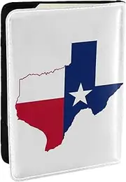 [JEJEA] Texas State Flag Map Print Travel Organizer Credit Cards Case Passport BookPassport Holder Cover Wallet forTraveling,, Black, One Size