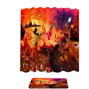 Fantasy Art Unicorn Pegasus Volcanoes and Beautiful Artist Shower Curtain