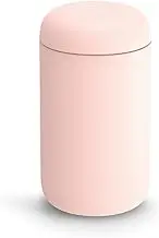 Fellow Carter Move Travel Mug - Wide Mouth Vacuum-Insulated Stainless Steel Coffee and Tea Tumbler with Ceramic Interior, Warm Pink, 16 oz Cup
