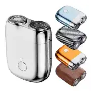 Waterproof Portable USB Men's Shaver Mini Double Head Washable Electric Razor Tr
