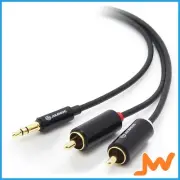 Alogic Premium 5m 3.5mm Stereo Audio to 2xRCA Stereo Male Cable