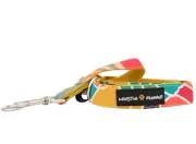 Tropical Yellow Hawaiian Bamboo Dog Leash