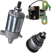 GZKJP 18645 Starter Drive & Relay Solenoid for Polaris Sportsman 500 1996 1997 1998 1999 2000 2001 2002 2003 2004 2005 2006 2007 2008 2009 3084981 3090188