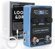 YUER Loop Pedal & Drum Machine 2-In-1,Stereo Guitar Looper Pedal with 100 Styles Drum Grooves, 40 Slots 160 Mins Looper Recording Capacity, Support Import/Export in Editor Software. DC 9V/300 mA