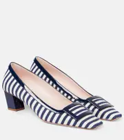 [Roger Vivier] Roger Vivier Belle Vivier striped pumps AU 6 blue