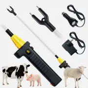 12000V Rechargeable Electric Shock LivestockCattle Prodder Stock Prod 31.50in