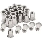40Pcs M6 Stainless Steel Threaded Rivet Insert Nuts Rivnuts Nutsert