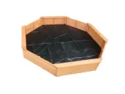 Kids Sandpit Wooden Play Large Round Outdoor Sand Pit Sand Box 177Cm