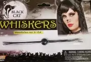 Black Cat Whiskers - Round Nose - Bunny - Costume Accessory - One Size
