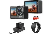 SJCAM SJ11 4K30FPS Action Camera with Active HDR, Touch Screen, OIS+EIS stabilization, 8X Zoom Adjustable FOV, 98Ft Waterproof Underwater,5G WiFi, Remote Control Sports Camera with Helmet Kits
