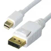 Astrotek Mini DisplayPort DP to DisplayPort DP Male to Male White Converter Cabl