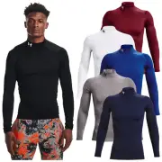 Under Armour Mens ColdGear Compression Mock Gym Workout Baselayer Top