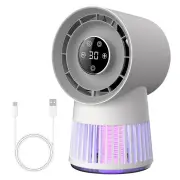2-in-1 Mosquito Killing Mini Desk Fan With 2400mAh Battery Electric Mosquito Killer USB Rechargeable Fan Night Lamp Home