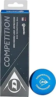 (One Size, Blue) - Dunlop Competition Squash Racketballs (Pack of 3)