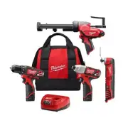 Milwaukee Combo Kit 2-Tool 12V Li-Ion Cordless w/Multi-Tool + Caulk/Adhesive Gun