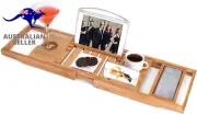 Luxury Bamboo Bathtub Caddy and Bathtub Tray with Extending Sides the Distinctiv