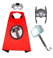 Thor Cape Lights up + Sound Hammer Mask Set
