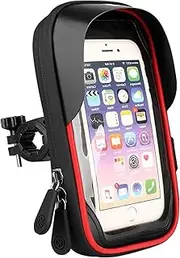 Phone Holder | Touch Screen Motorcycle Phone Holder - Waterproof Motorcycle Phone Mount with Adjustable Handlebar for Electric, Mountain, Scooter, and Dirt