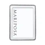 Mariposa Beaded White Picture Frame, 5 x 7