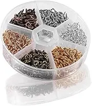 Create Your Own Jewelry 600pcs Eyelet Screw Eye Pin Hooks DIY Making Supplies for Necklaces
