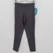 Devon Aire Womens Medium Power Fleece Gray Pull On Riding Breeches Pants NEW