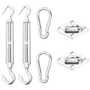 6 Piece Sunshade Sail Mounting Kit Stainless Steel vidaXL