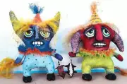 Cloth Folk Art Doll Pattern "Road Kill Party" By Susan Barmore