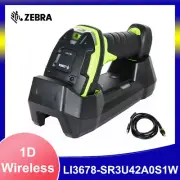 Zebra LI3678-SR3U42A0S1W Ultra-Rugged Cordless 1D Barcode Scanner USB Kit Cradle