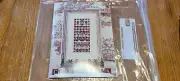 Just Nan Gingham Christmas Cross Stitch Needlecraft Kit w/Floss/Sand Fabric NEW