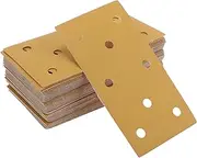 X AUTOHAUX Sandpaper Hook & Loop Sanding Sheets 7.09Inch x 3.74Inch Yellow 50 Pcs P800 Rectangular Flocking 8 Hole Efficient Grinding and Polishing
