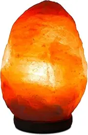 Natural Himalayan Salt Lamp Dimmable (5-7kg) - Natural Handmade Product with 2 Bulbs and 500g Himalayan Salt for Bath and Kitchen (5-7kg UK Plug)