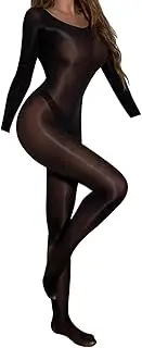 [HTRUIYATY] Stockings Sexy Shiny Bodystocking Stockings Sexy Women Lingerie Bodystocking Sheer Stockings Full Body Bodystocking