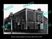OLD POSTCARD SIZE PHOTO DALSTON LONDON ENGLAND THE ALBION TAVERN c1940
