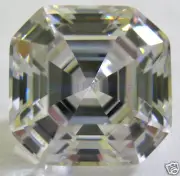 10X10 mm 6.50ct ASSCHER Cut Sim Diamond, Lab Diamond WITH LIFETIME WARRANTY